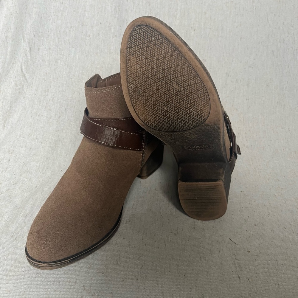 SONOMA brown booties.